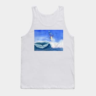 Windsurfer Watercolor Painting Tank Top